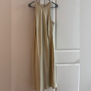 Elegant Cream Sleeveless Dress